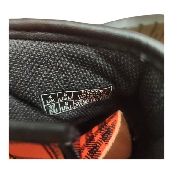 Doc Martens Yellow Red PlaidStyle 1460 Tartan Youth sz 5 PunkRock Boots - Picture 5 of 5